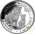 1 Unze Silbermünze Somalia African Wildlife Leopard 2024