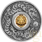 1 Unze Silbermünze Tuvalu Rotating Charm 2024 - Antik Finish