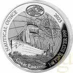 1 Unze Silbermünze Ruanda Nautical Serie - Great Eastern 2023 - polierte Platte