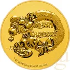 1 Unze Goldmünze Niue Mickey Mouse - Merry Christmas 2021