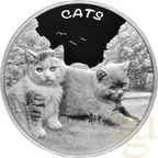 1 Unze Silbermünze Fiji Cats 2024 - prooflike