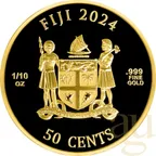 1/10 Unze Goldmünze Fiji Cats 2024 - prooflike