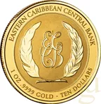1 Unze Goldmünze EC8 Montserrat - Oriole Bird 2023 - coloriert