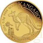 0,5 Gramm Goldmünze Australien Mini Känguru 2024