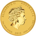 1 Kilogramm Goldmünze Australien Lunar II Schlange 2013