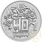 1 Unze Silbermünze Tuvalu Teenage Mutant Ninja Turtles 40th Anniversary 2024