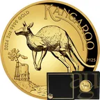2 Unzen Goldmünze Australien Känguru 2024 - High Relief - polierte Platte