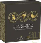 2 Unze Silbermünze Australien 125 Jahre Perth Mint 2024 teilvergoldet - polierte Platte