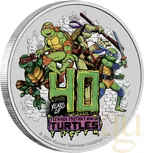 1 Unze Silbermünze Tuvalu Teenage Mutant Ninja Turtles 40th Anniversary 2024 coloriert - Coincard