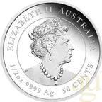 1/2 Unze Silbermünze Australien Lunar III Ochse 2021 - polierte Platte