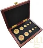 Goldmünzen Australien Lunar II Ziege 2015 - Ten Coin Set - coloriert / polierte Platte