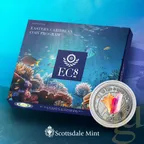 1 Unze Silbermünze EC8 St. Kitts & Nevis - Conch Shell 2023 - coloriert