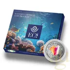 1 Unze Silbermünze EC8 St. Kitts & Nevis - Conch Shell 2023 - coloriert