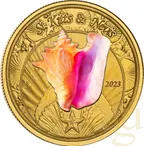 1 Unze Goldmünze EC8 St. Kitts & Nevis - Conch Shell 2023 - coloriert