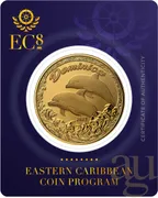 1 Unze Goldmünze EC8 Dominica - Delfin 2023
