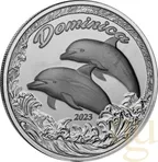 1 Unze Silbermünze EC8 Dominica - Delfin 2023