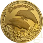 1 Unze Goldmünze EC8 Dominica - Delfin 2023