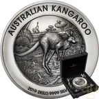 2 Kilogramm Silbermünze Australien Känguru 2019 - Antik Finish - High Relief