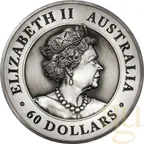 2 Kilogramm Silbermünze Australien Känguru 2019 - Antik Finish - High Relief