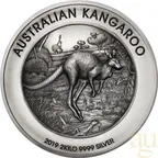 2 Kilogramm Silbermünze Australien Känguru 2019 - Antik Finish - High Relief