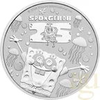 1 Unze Silbermünze Tuvalu - 25 Jahre SpongeBob Schwammkopf 2024