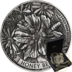 2 Kilogramm Silbermünze Australien Honey Bee 2024 - Antik Finish - High Relief