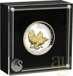 2 Unzen Silbermünze Australien Kookaburra 2024 teilvergoldet - polierte Platte - High Relief