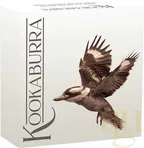 2 Unzen Silbermünze Australien Kookaburra 2024 teilvergoldet - polierte Platte - High Relief