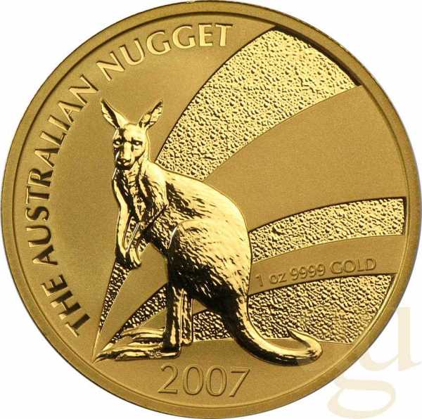 1 Unze Goldmünze Australien Känguru 2007
