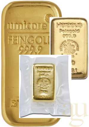 250 Gramm Goldbarren