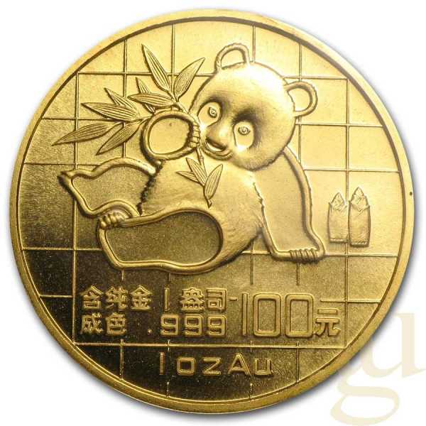 1/2 Unze Goldmünze China Panda 1989
