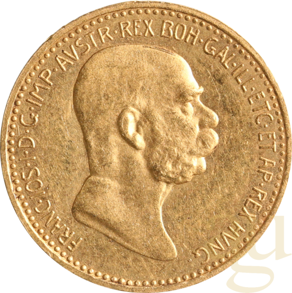 10 Kronen Goldmünze Österreich 1908 Originalstück