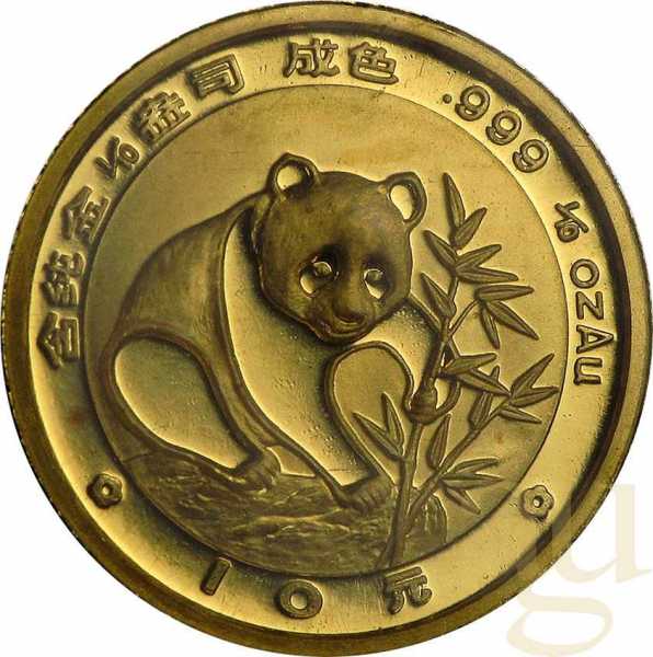 1/10 Unze Goldmünze China Panda 1988