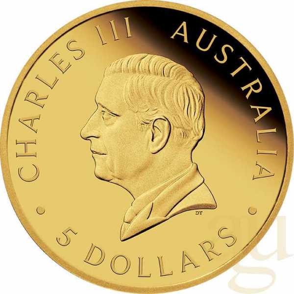 The Perth Mint 125 Jahre Australian Quarter Sovereign 2024 Goldmünze - polierte Platte