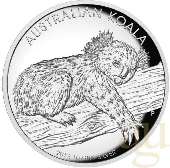 1 Unze Silbermünze Australien Koala 2012 High Relief
