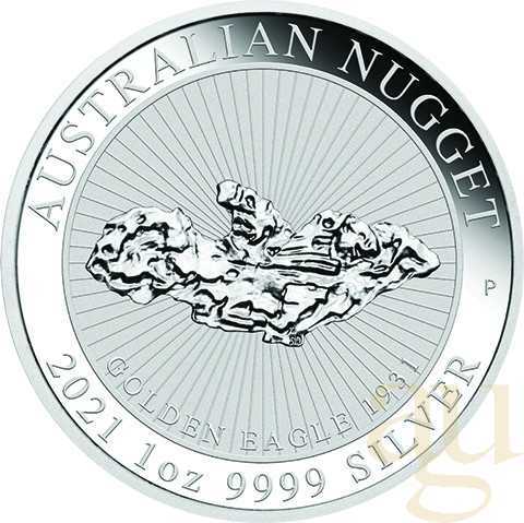 1 Unze Silbermünze Australien Nugget - Golden Eagle 2021