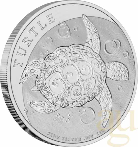 1 Unze Silbermünze Niue Schildkröte 2021