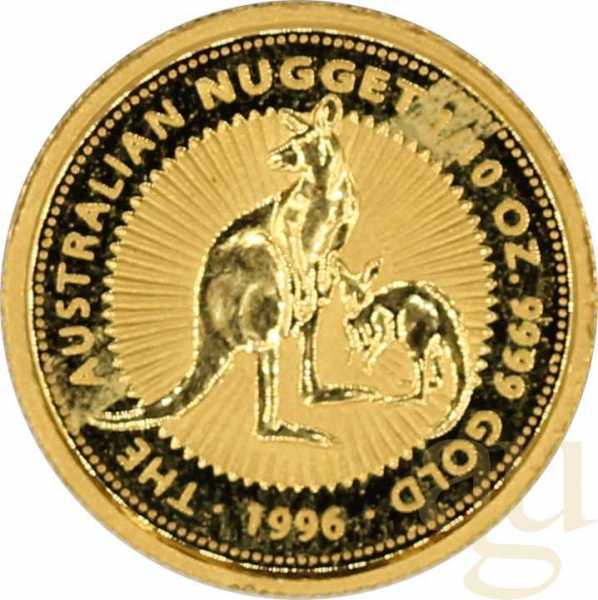 1/10 Unze Goldmünze Australien Känguru 1996