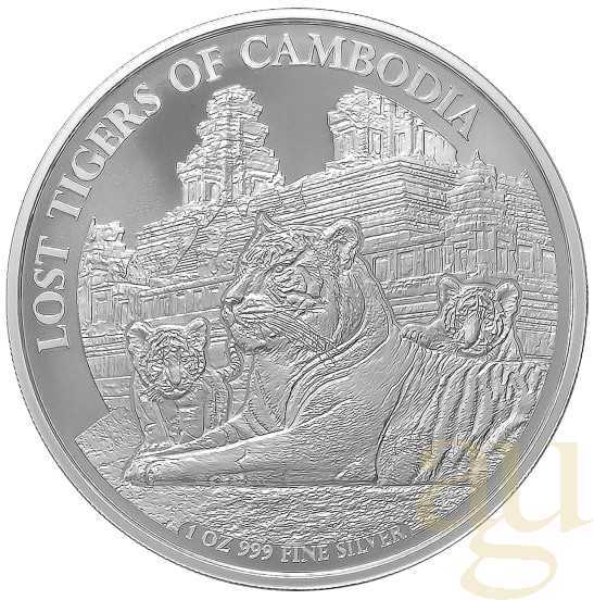1 Unze Silbermünze Kambodscha Lost Tigers 2025
