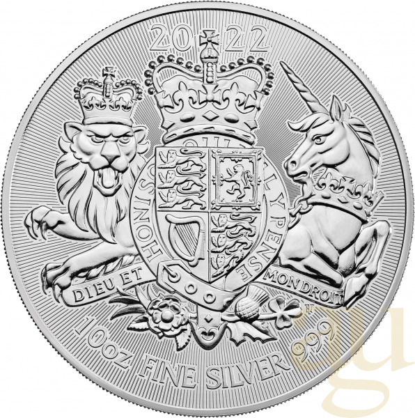 10 Unzen Silbermünze Großbritannien Royal Arms 2022