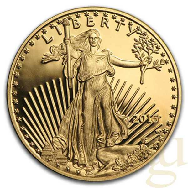 1 Unze Goldmünze American Eagle 2015 - polierte Platte