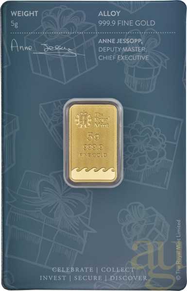 5 Gramm Goldbarren The Royal Mint - Happy Birthday