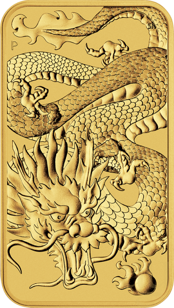 1 Unze Goldmünze Perth Mint - Rectangular Dragon 2022