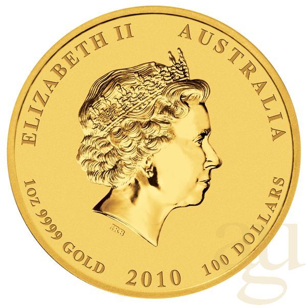 1 Unze Goldmünze Australien Lunar II Tiger 2010