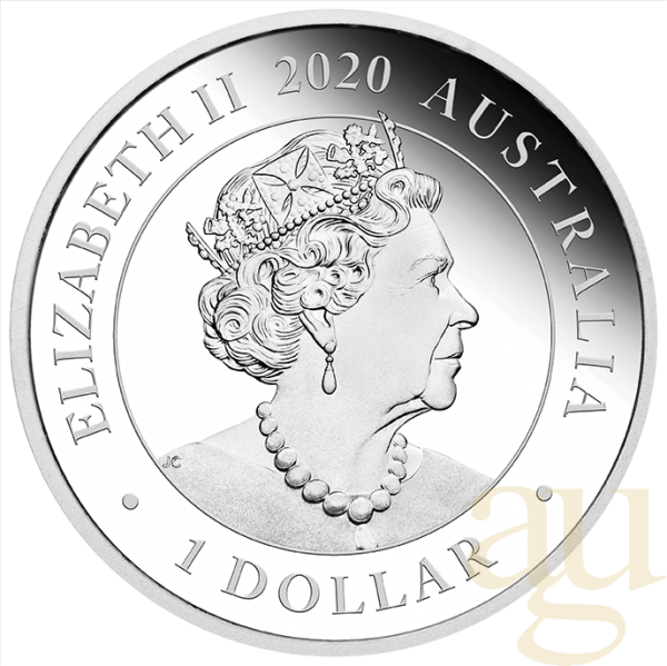 1 Unze Silbermünze Australien Schwan 2020 - polierte Platte
