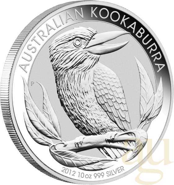 10 Unzen Silbermünze Australien Kookaburra 2012