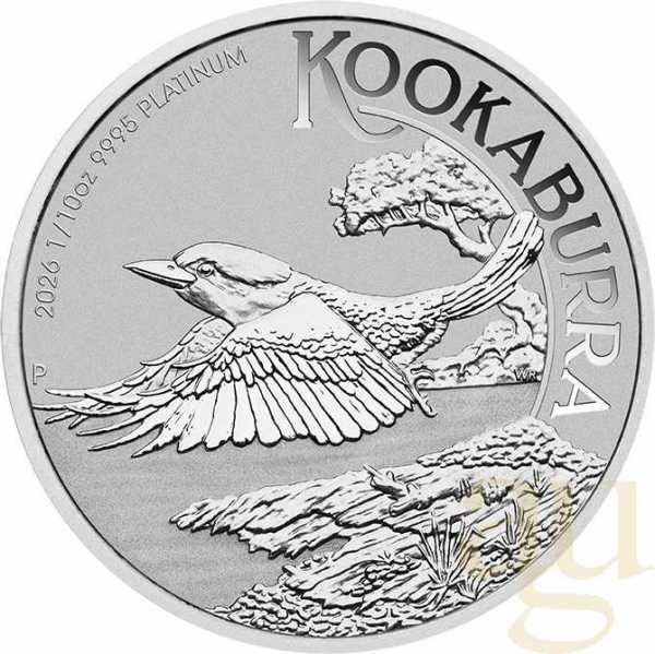 1/10 Unze Platinmünze Australien Kookaburra 2026