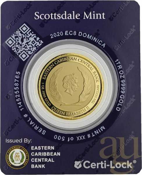 1 Unze Goldmünze EC8 Dominica - Hummingbird 2020