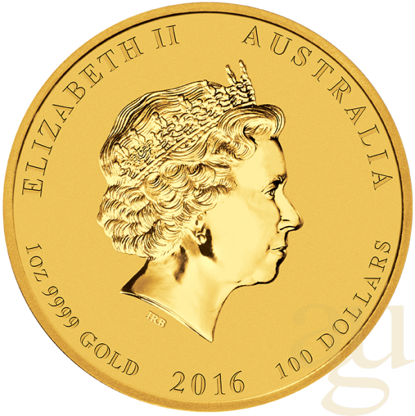 1 Unze Goldmünze Australien Lunar II Affe 2016
