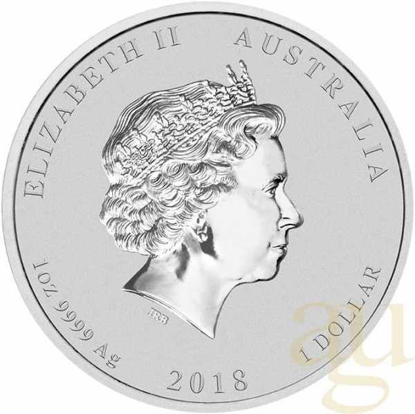 1 Unze Silbermünze Australien Drache & Tiger 2018